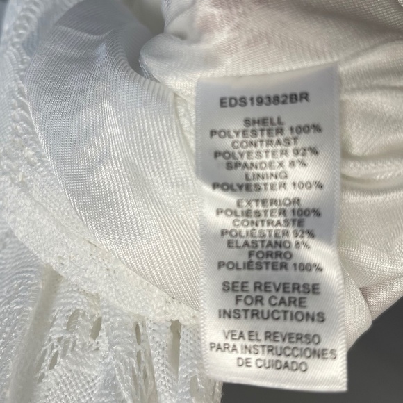 En Creme Long Sleeve Lace White Maxi Dress - Large - NWT - Picture 5 of 6